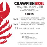 Advertisement for Crawfish Boil
