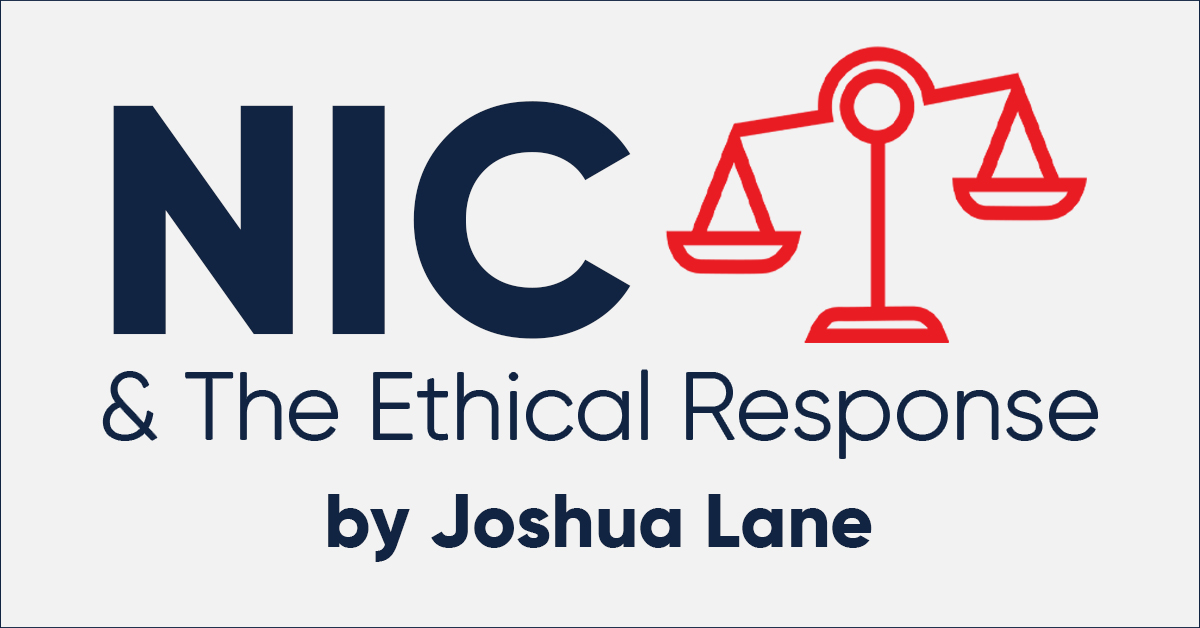 Ad for Webcast "NIC & The Ethical Response"