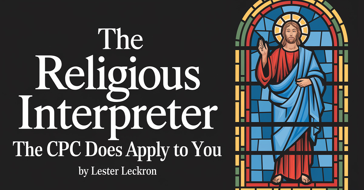 Ad for The Religious Interpreter Webcast